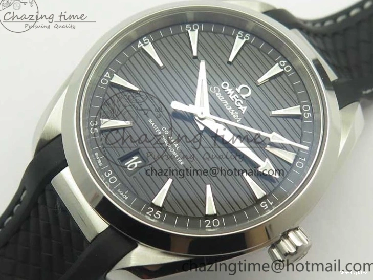 0312 Aqua Terra 150M Master Chronometers VSF 1:1 Best Edition Black Dial SS Hand on Black Rubber Strap A8900 Super Clone Unisex 8005